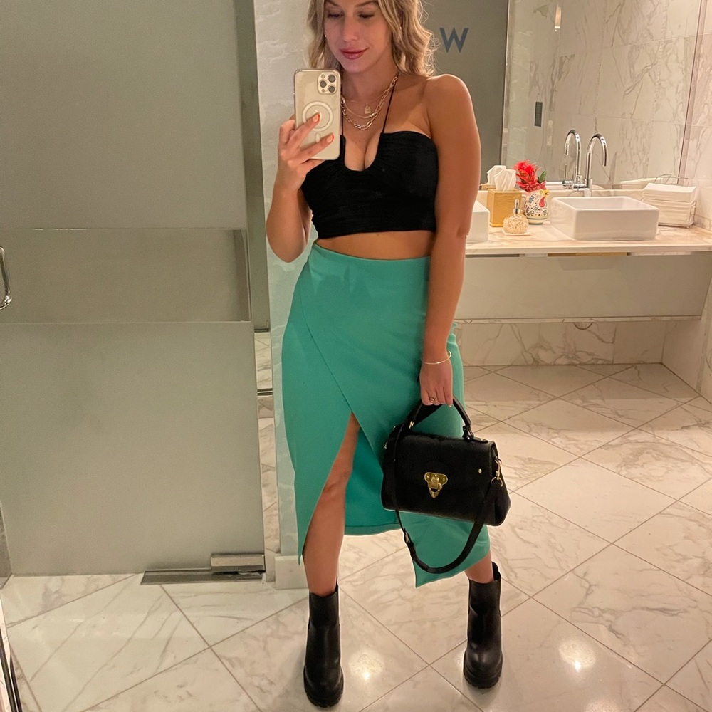Zara black crop top